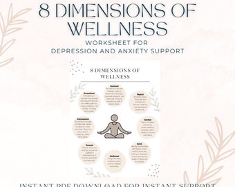 8 DIMENSIONS OF WELLNESS Therapy Worksheet