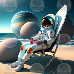 Relaxing on Uranus Print