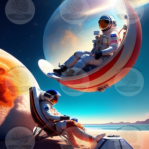 Relaxing on Saturn Print 1