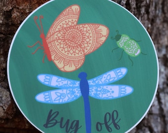 Waterproof Nature Insect Sticker: Butterfly Dragonfly Beetle Gardening  Summer Water Bottles