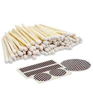 2&quot; Matches - 100 Count of  White (Striking Stickers Included)