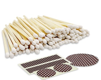 2" Matches - 100 Count of  White (Striking Stickers Included)