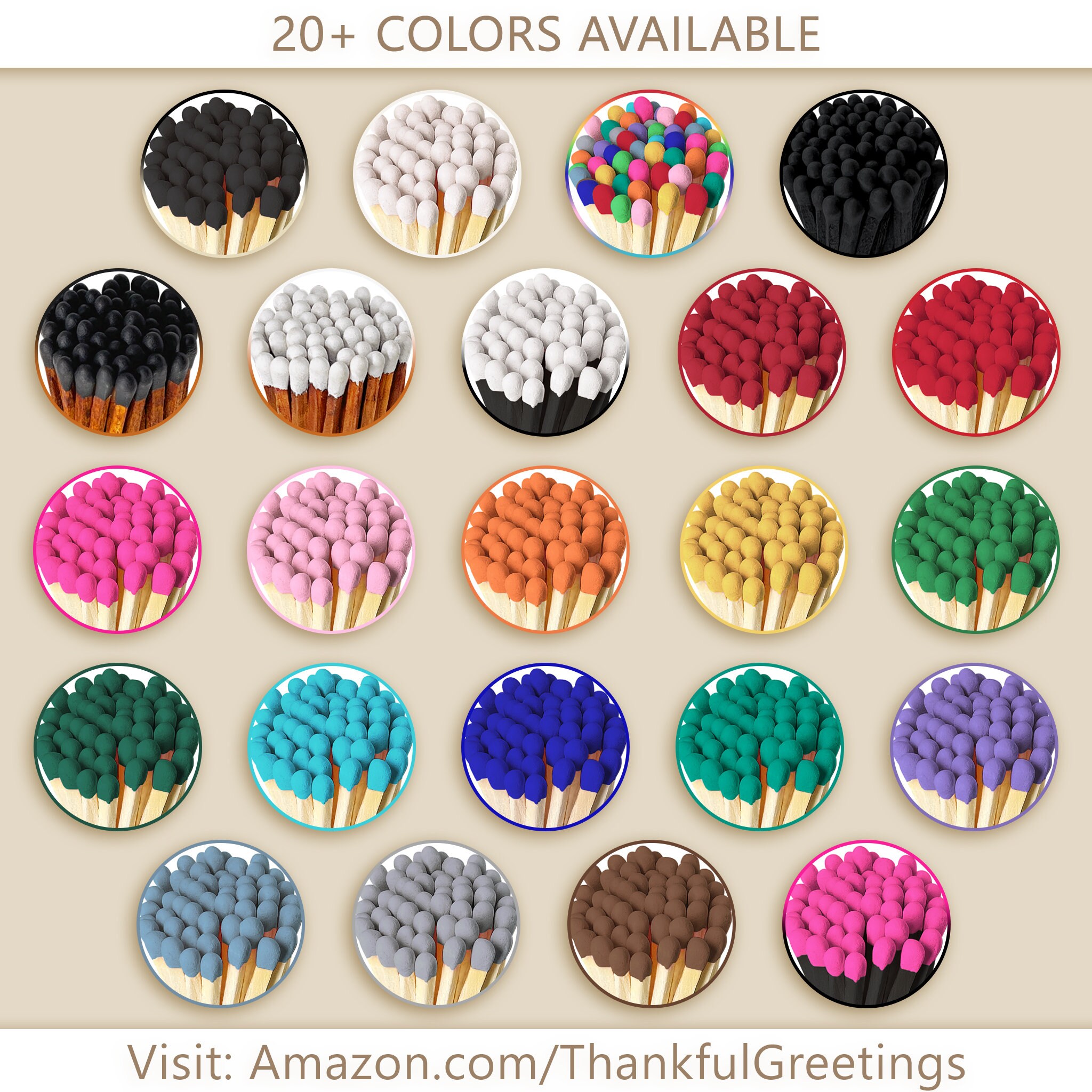 4 Rainbow Artisan Matches in a Chic Glass Jar, Cork Lid striking