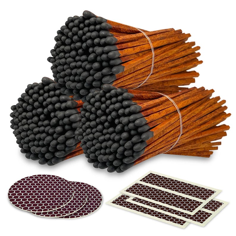 4" Matches - 300 Count of Espresso (striking Stickers Included) - Etsy