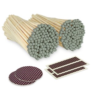 4&quot; Matches - 200 Count of Chic Gray Tip (Striking Stickers Included)