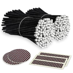 4&quot; Matches - 200 Count of Tuxedo (Striking Stickers Included)