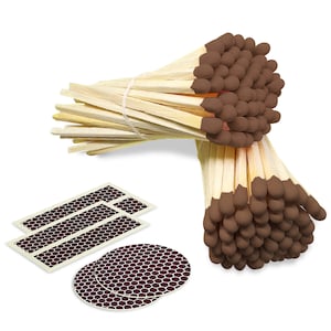 4&quot; Matches - 100 Count of Brown (Striking Stickers Included)
