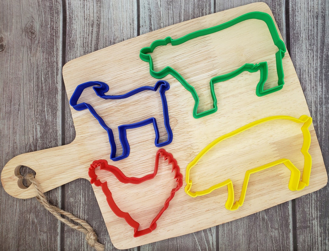 Farm Animal Cookie Cutters Food Cookie Cutters Fondant Cutters Polymer