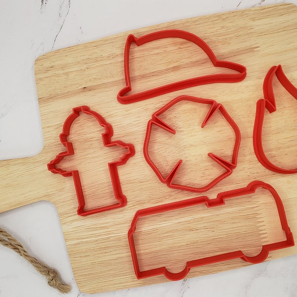 Fire Department Cookie Cutters - Food Cookie Cutters - Fondant Cutters - Polymer Clay Cutters - Cookie Cutters - Cutters