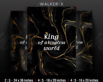 Rey de un mundo sin reyes - Impresiones, Arte mural (Descarga digital)