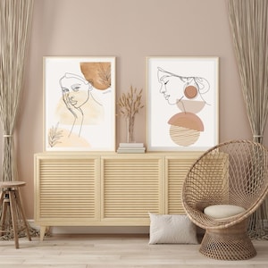 Boho Woman Wall Art Gallery Wall Set,Modern Prints, Bohemian Art home Decor Wall Art Prints, Printable Wall Art