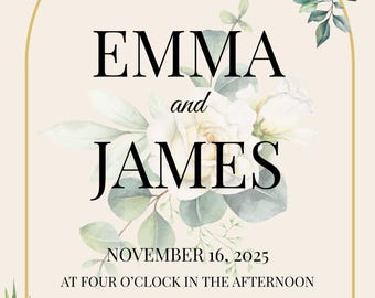 Sage Green Wedding Invitation Template | Editable Canva Wedding Suite | Printable Digital Download