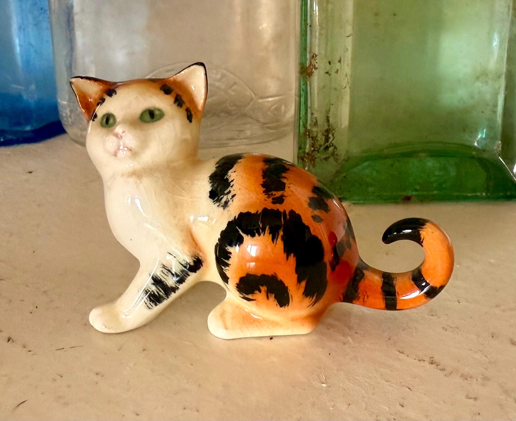 ゲーベル人形 西ドイツ製 陶器置物 レアな可愛い親子3匹セットの猫ちゃん！