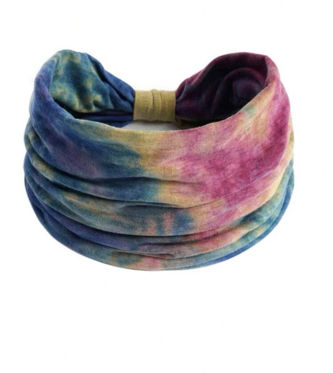 Boho Scrunchy Headband, Hippie Wide Headband, Yoga Headband, Bandana ...