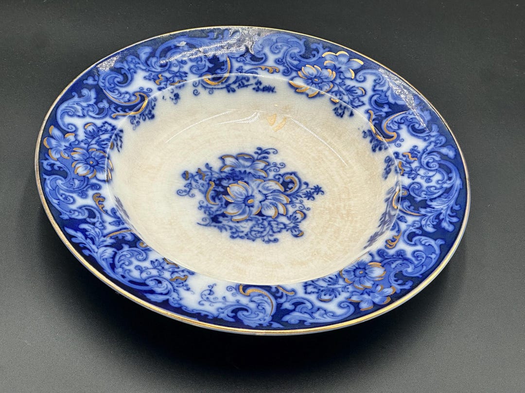 Frederick Rhead Fish Antique Frederick Rhead for Cauldon Flow Blue Serving Bowl – Royal ...