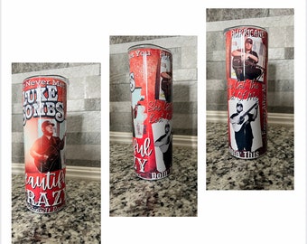 Country Music singer 20 oz tumbler with rubber bottom and straw  FAST SHIPPING