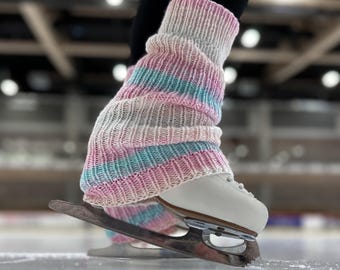 Tie Dye Knit Leg Warmers: Anti-Pilling Yarn, Skating, Dance