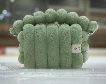 Pistachio Faux Fur Vanity Bag: Figure Skating, Ballet, Gymnastics