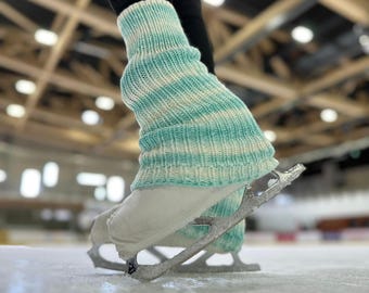 Scaldamuscoli in maglia con stampa tie-dye: pattinaggio artistico, danza, balletto