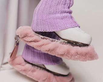 Figure skater soakers: Fluffy blade guards