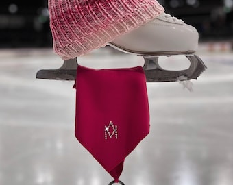 Personalized blade wiper with rhinestones, customized  I Sport towel I figure skater gift