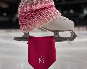 Serviette personnalisée avec strass, serviette de sport, cadeau de patineur artistique