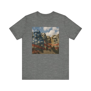 Mount Rushmore Vintage Graphic Tee I Unisex Jersey Short Sleeve Shirt, Patriotic T-Shirt, Free Shipping