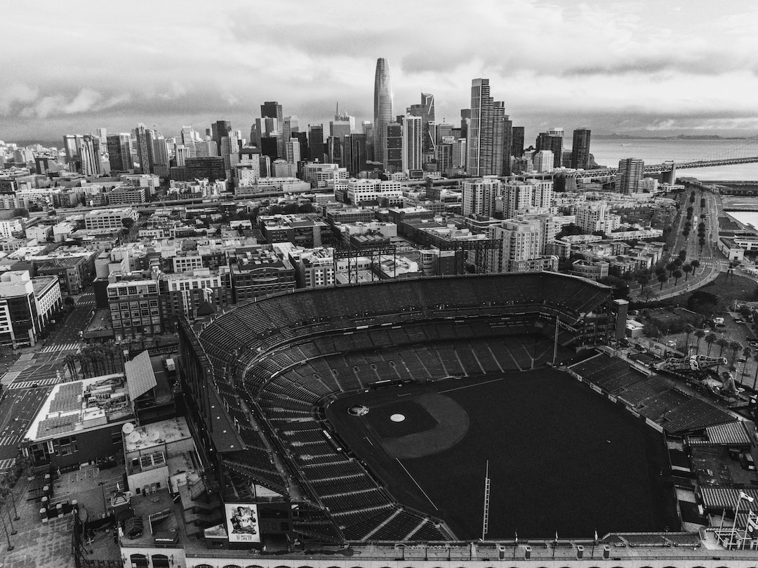 Aerial View of Oracle Park, Home of the San Francisco Giants Digital