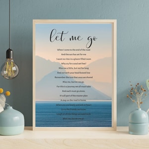 Vermisse mich, aber lass mich gehen, Trauergedicht, In liebevoller Erinnerung, Umarmung Erinnerungen, Erinnerungsgedicht Sympathiegeschenk, Kondolenzgeschenk, Verlust und Heilung