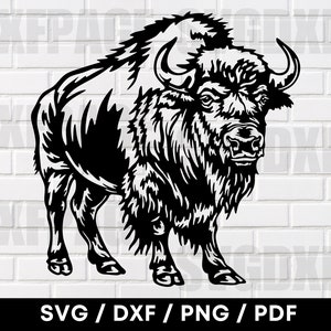 Buffalo SVG DXF PNG, Buffalo Clipart, Buffalo Svg, Buffalo Silhouette, Dxf Files For Plasma, Cnc Files For Plasma, Buffalo Png, Buffalo Art
