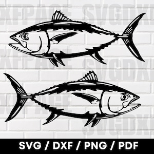 Tuna Fish SVG DXF PNG, Tuna Svg, Cnc Plasma Laser Cut Files, Fishing Dxf, Fishing Svg, Tuna Png, Tuna Vector, Tuna Silhouette, Tuna Files