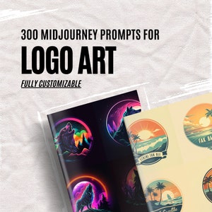 Midjourney Logo Prompts - 300 Logo Design Prompts, With Text, Graphic Design, Artists, How-To, AI Art,