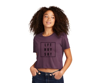 Lift Heavy SHT Crop Top / Workout Apparel / Gym Crop Top