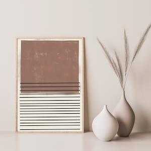 Brown Dark Line Art, Modern Boho Art, Print Art, Minimalist Art, Digital Art, Wall Art, Abstract Wall Art, Mid Century Art, Art Prints
