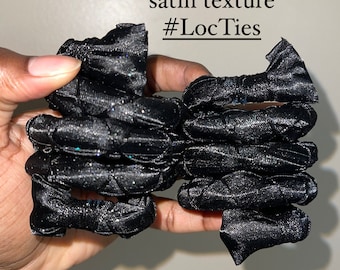 Satin Texture Loc Ties - Handmade | Flexible Spiral Loc Ties by StylesByNoah | Black Woman Owned | DMV Based