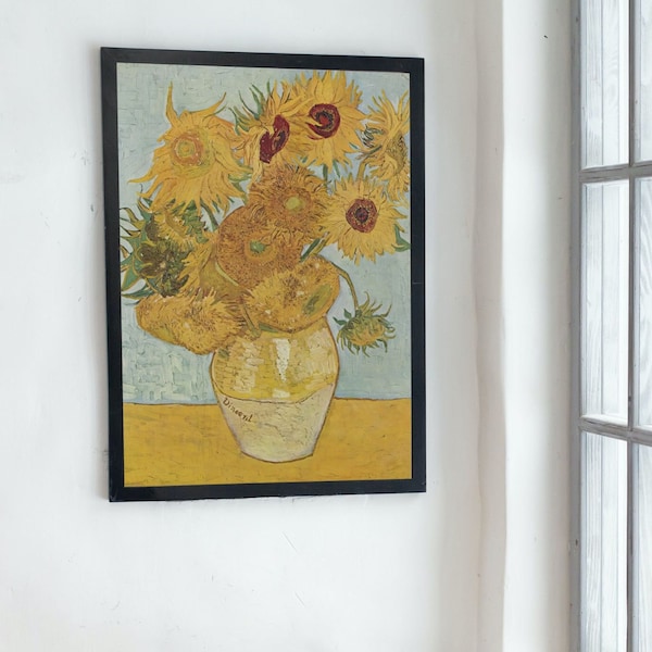 Sunflowers by Van Gogh Vivid Quality Print, Iconic Artwork Reproduction Masterpiece Home Decor Art Print
