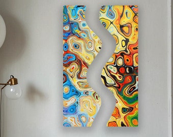 Tempered Glass Wall Art-  -Wall Decor- Special Abstract-Glass Printing -Large Wall Art -Wall Hangings - Wall Art