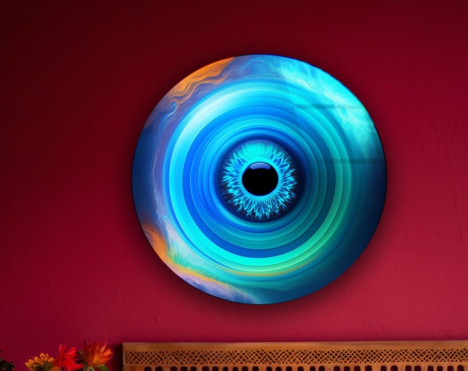 Tempered Glass Wall Art-Eye Wall Art -Eye Wall Decor-Glass Printing -Large Wall Art-Wall Hangings-Eye Window Decor