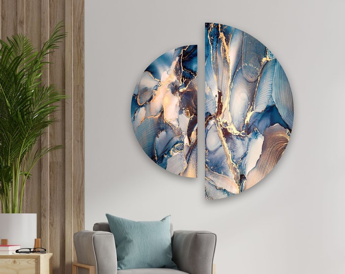 Tempered Glass Wall Art - D Circle Wall Art-Panoramic Wall Art-Extra Large Wall Art-Large Wall Decor-Gallery Wall Set- Abstract Wall Art