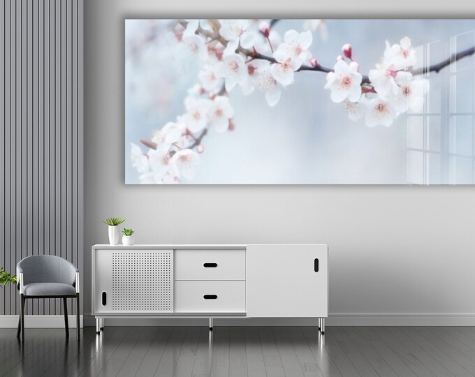 Flower  Tempered Glass Wall Art- Wall Hangings- Abstract Wall Art
