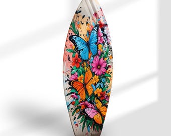Glass Wall Art-Oversize office Wall Decor-Fractal Wall Hanging-Extra Large Wall Art-Butterfly Animal Wall Art-Mothers Day- Surfboard-