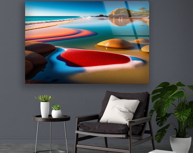 Tempered Glass Wall Art-Abstract Fractal Wall -Office Decoration-Abstract Wall Art Gifts for Her