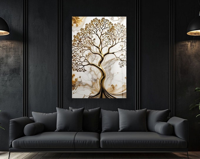 Tempered Glass Wall Art-Tree of life Wall Art-Life of tree decor-Glass Printing Art-Round Wall Art-glass Wall decor-Tempered Glass Art