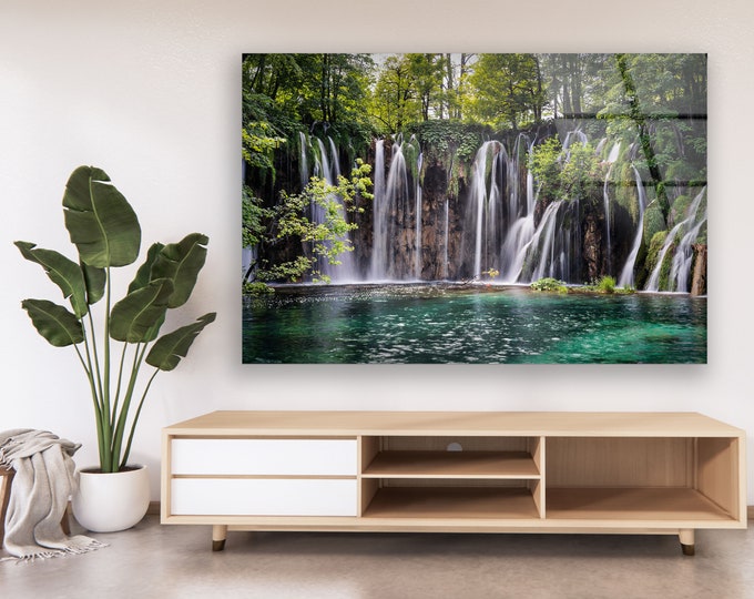 Tempered Glass Wall Art-Mothers Day-Wall Decor--Glass Printing-Large Wall Art-Wall Hangings-Lake View Wall Art-Nature Wall Art