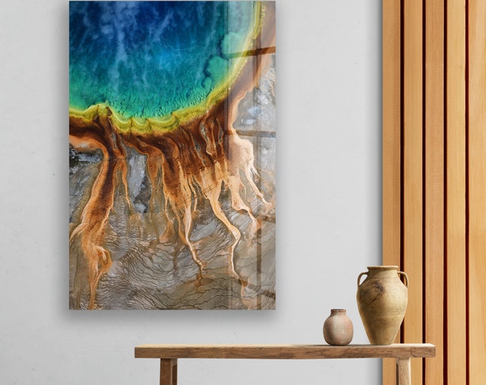 Tempered Glass Wall Art-Green Marble Wall Decor-Home Decor-Large Wall Art Gifts for her-Stained window glass Art-Green Abstract Wall Art