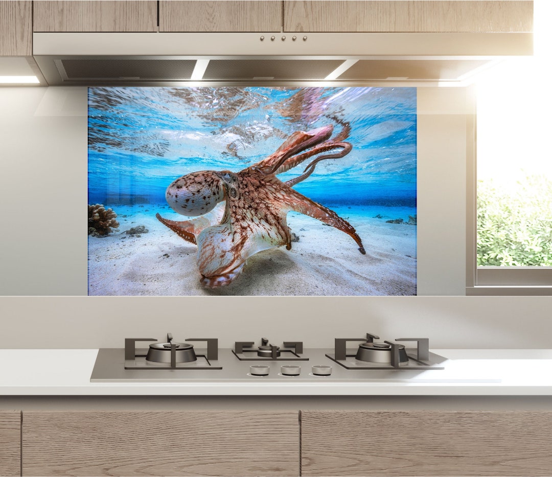 Kitchen Glass Splashbacktempered Glass Aquarium Backsplash Tile