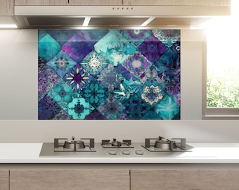 Tempered Glass Stove Backsplash: Kitchen Decor Tile, Noodle Board