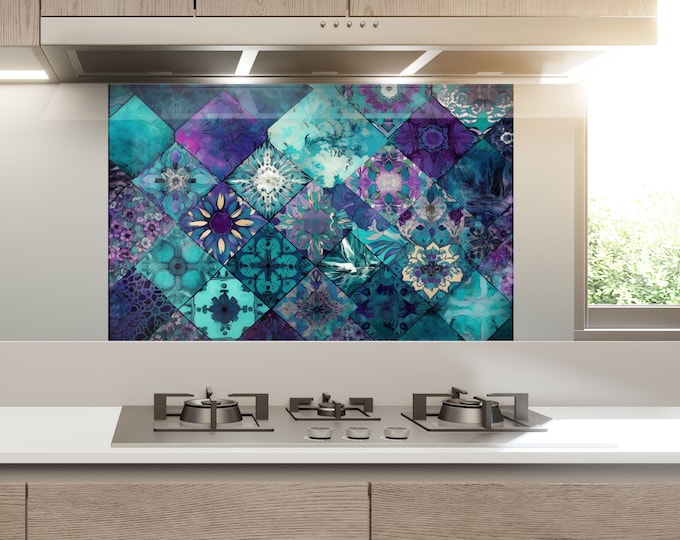 Tempered Glass Backsplash, Stove Back Cover, Kitchen Backsplash for Stove, Stove Top Cover, Chopping and Noodle Board, Kitchen Decor Tile
