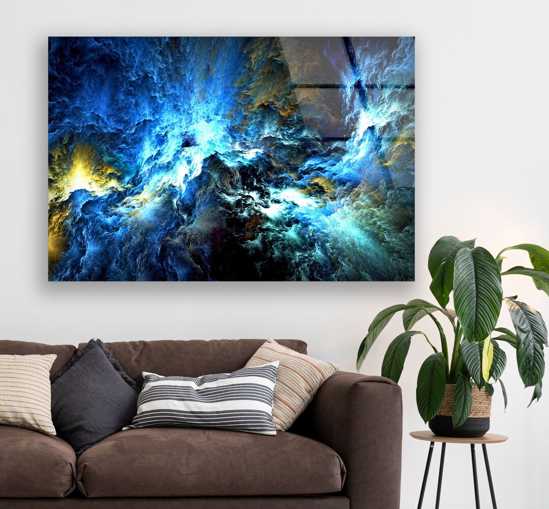 Glass Printing Wall Art-large Wall Decor Living Room-uv Painted Glass ...