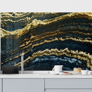 Tempered Glass Kitchen Splashback: Modern Waterproof Cooker Panel